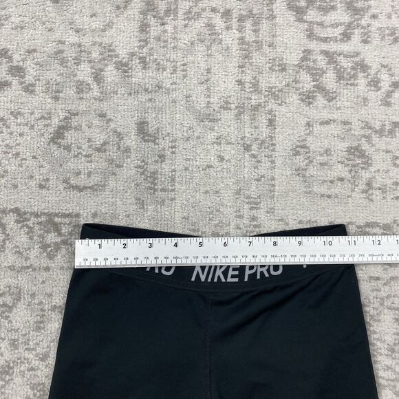 Nike Pro Shorts Black Womens 3” Drifit Workout Shorts Spandex Size Small - Picture 2 of 4
